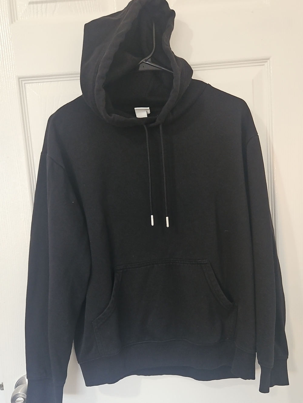 H&M Basics Black Pullover Hoodie - Size S